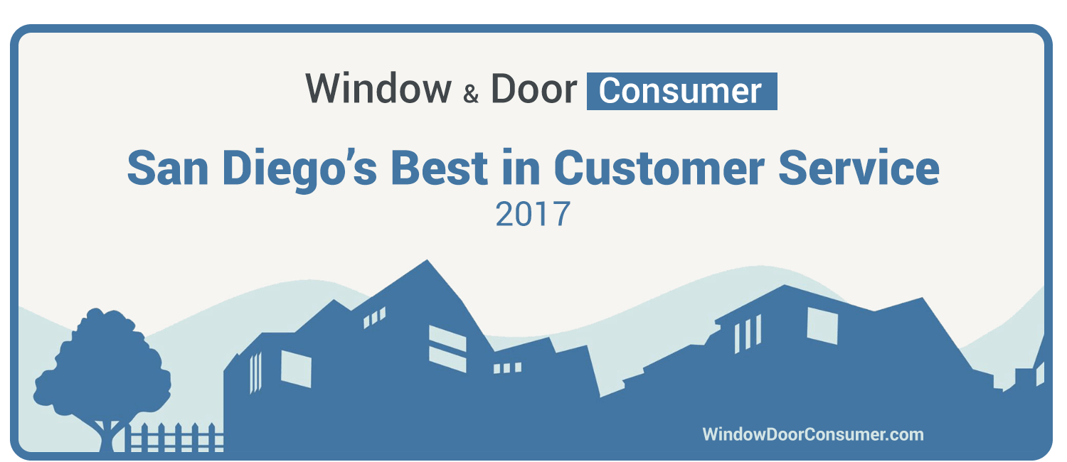 Window & Door Consumer Awards Automatic Door Specialists the “2017 Best in Customer Service” Award for San Diego Garage Door Companies